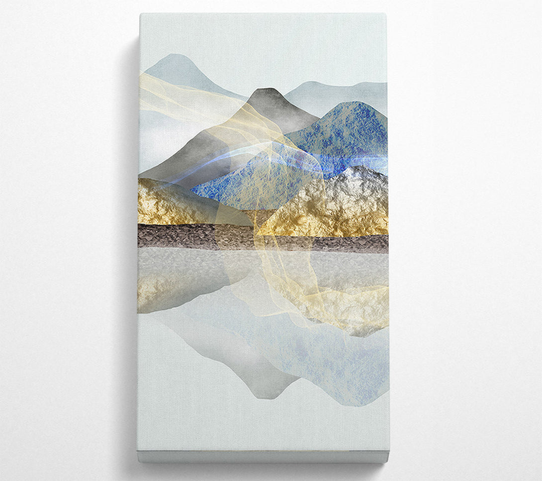 A Canvas Print of Blue And Gold Mountins Canvas Wall Art