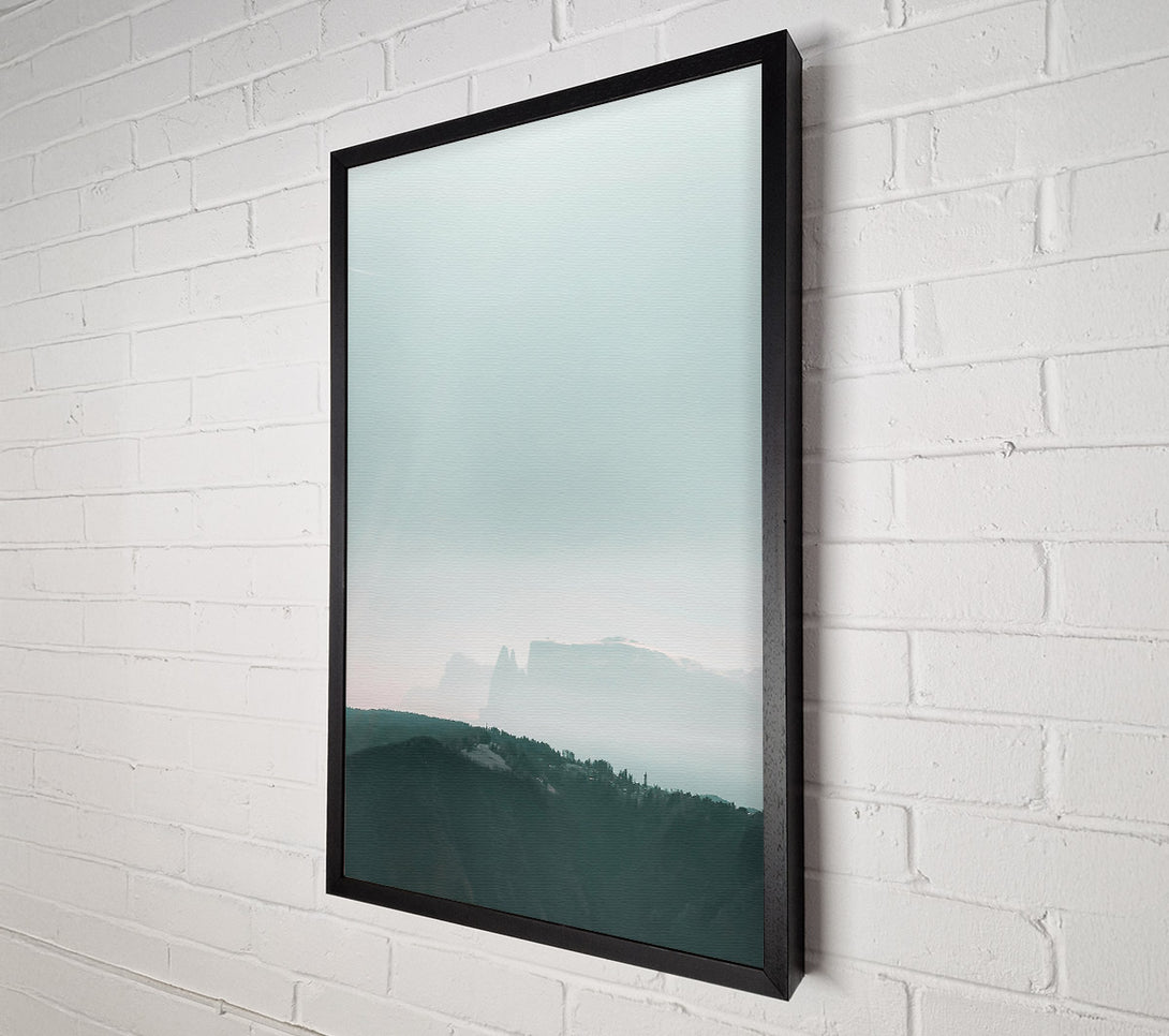  A Canvas Print of Misty Green Mountains Canvas Art