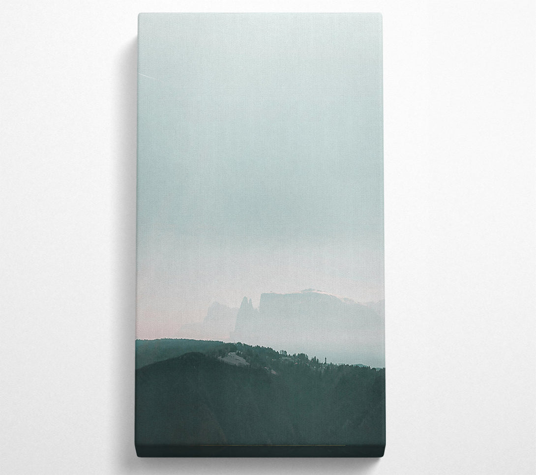  A Canvas Print of Misty Green Mountains Canvas Art