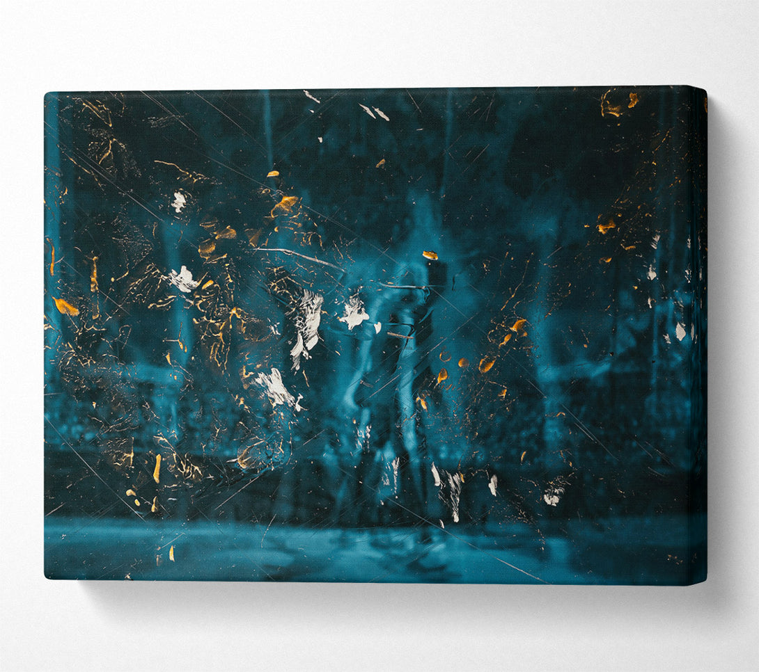  A Canvas Print of Azure Abstract Swirls Canvas Print