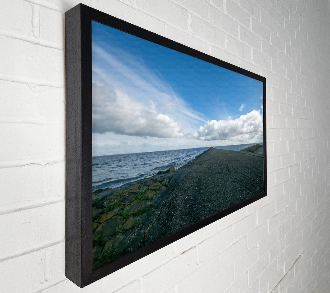  A Canvas Print of Blue Sky Causeway Canvas Wall Art
