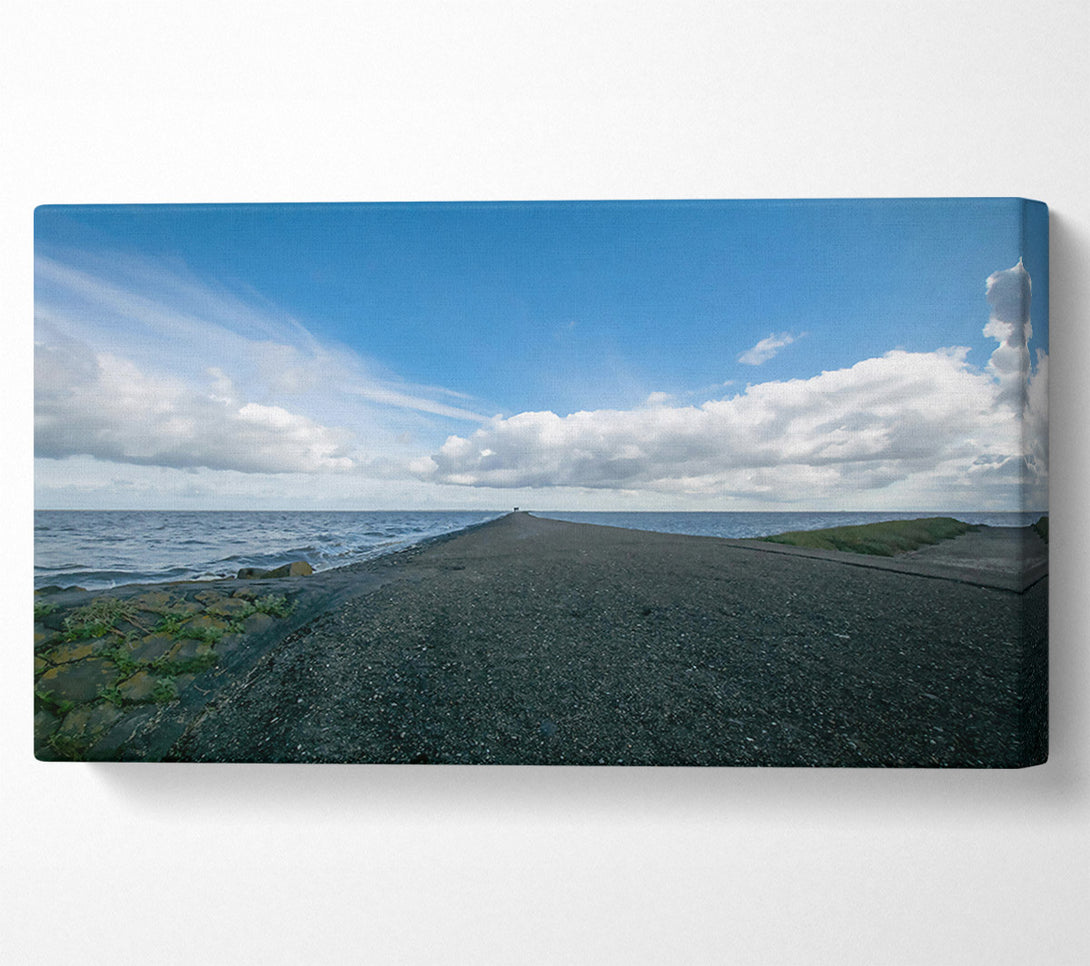  A Canvas Print of Blue Sky Causeway Canvas Wall Art