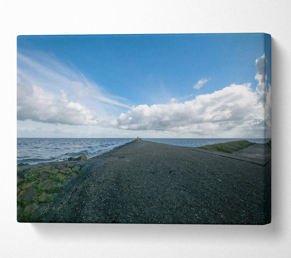  A Canvas Print of Blue Sky Causeway Canvas Wall Art