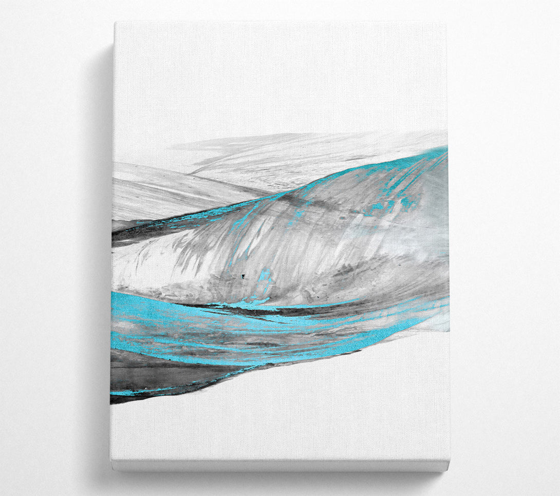  A Canvas Print of Blue And Grey Swirl Pattern Canvas Art