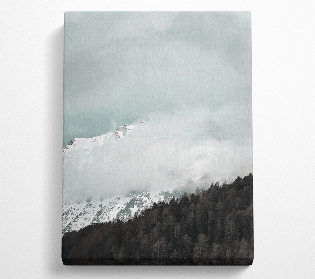  A Canvas Print of White Peaks In Fog Canvas Wall Art