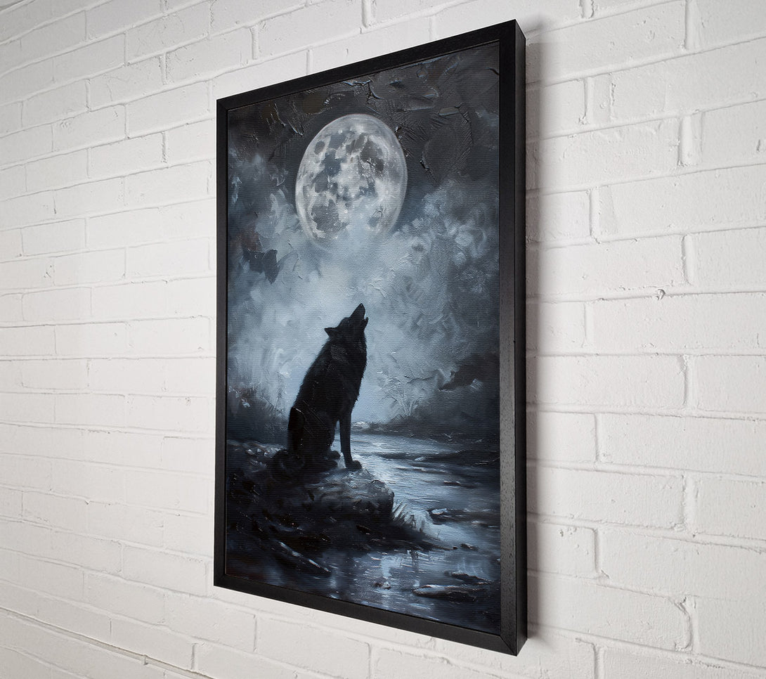  A Canvas Print of Silver Moon Howl Canvas Art