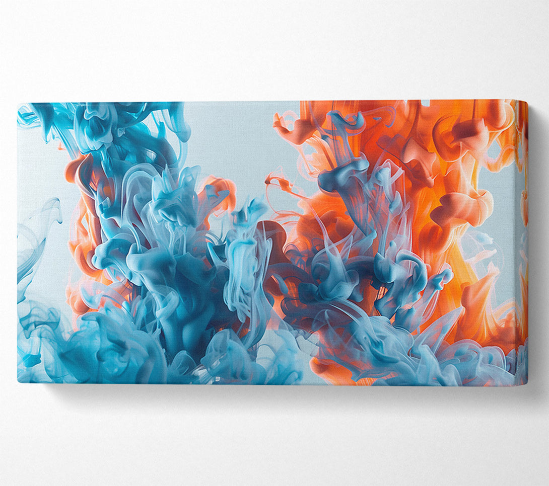  A Canvas Print of Azure And Coral Dance Canvas Print