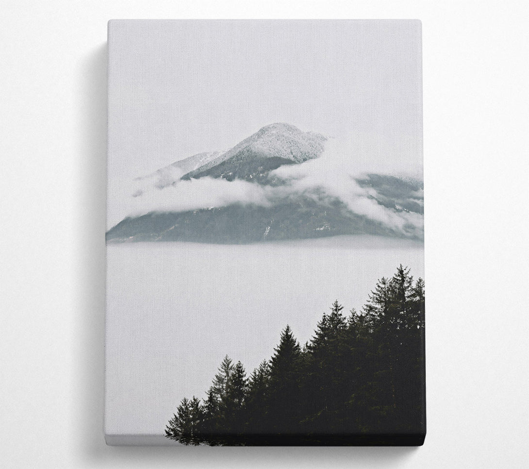  A Canvas Print of White Peak In Fog Canvas Wall Art