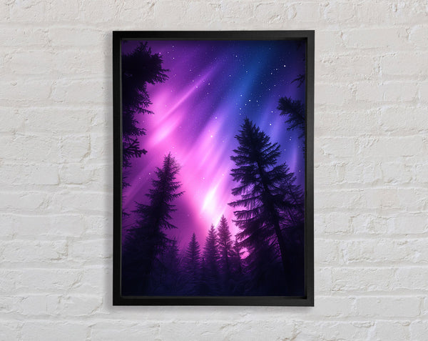 Blue And Purple Aurora Framed Print