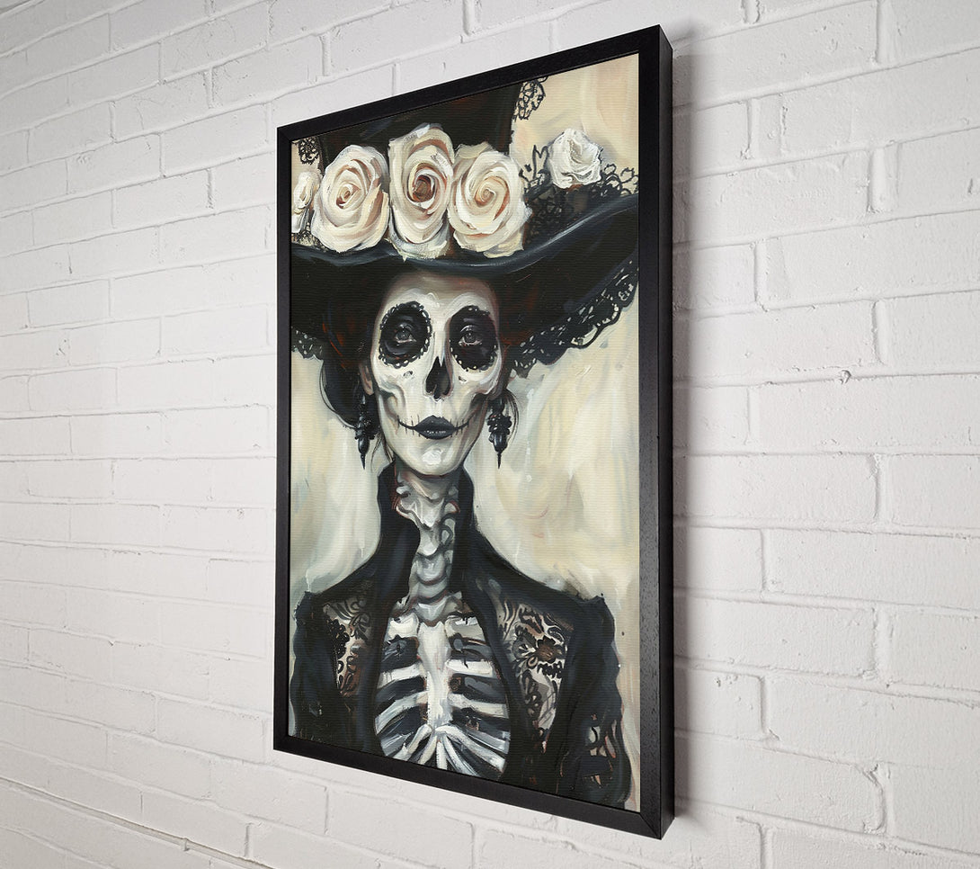  A Canvas Print of Black Lace And Bones Canvas Print