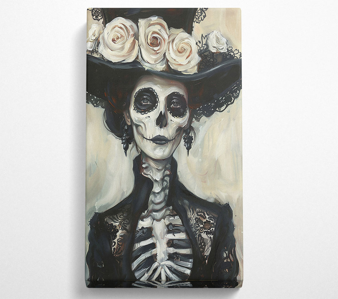  A Canvas Print of Black Lace And Bones Canvas Print