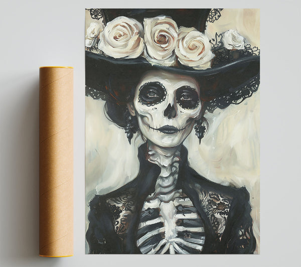 Black Lace And Bones Poster
