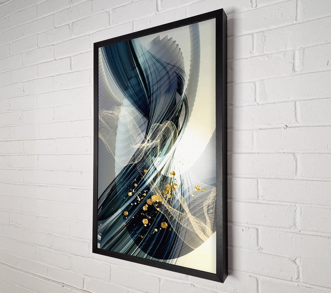 A Canvas Print of Blue And White Abstract Canvas Wall Art