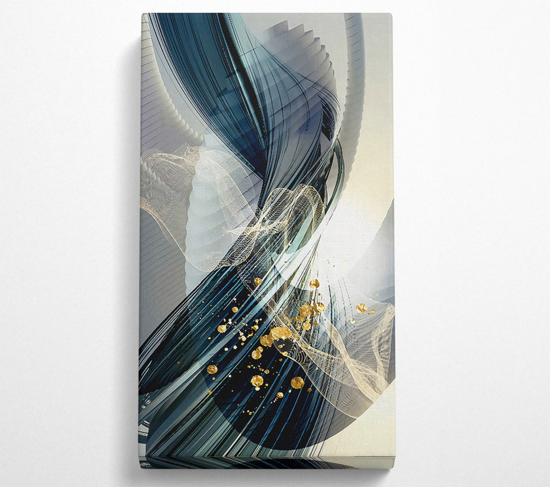  A Canvas Print of Blue And White Abstract Canvas Wall Art