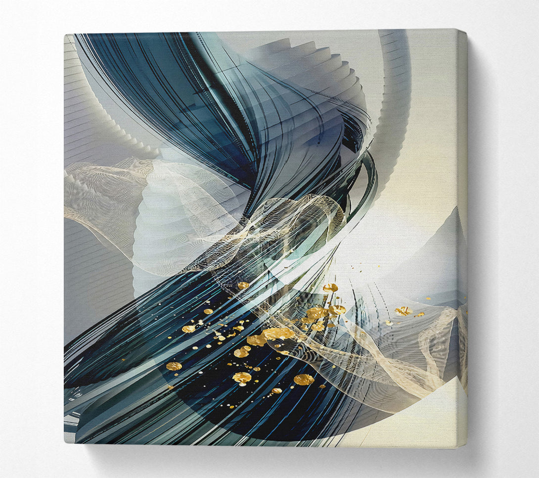 A Canvas Print of Blue And White Abstract Canvas Wall Art