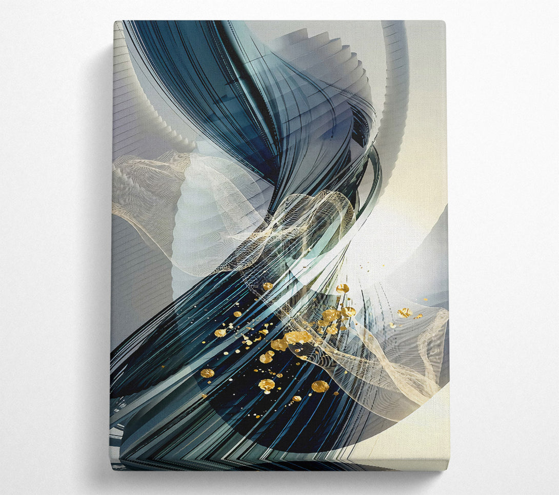  A Canvas Print of Blue And White Abstract Canvas Wall Art