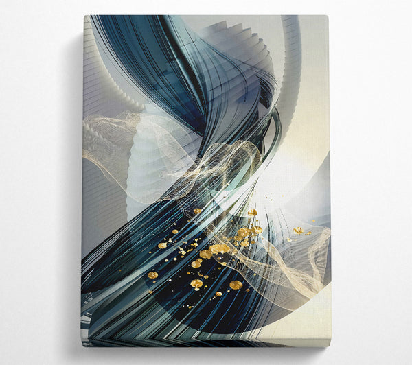  A Canvas Print of Blue And White Abstract Canvas Wall Art