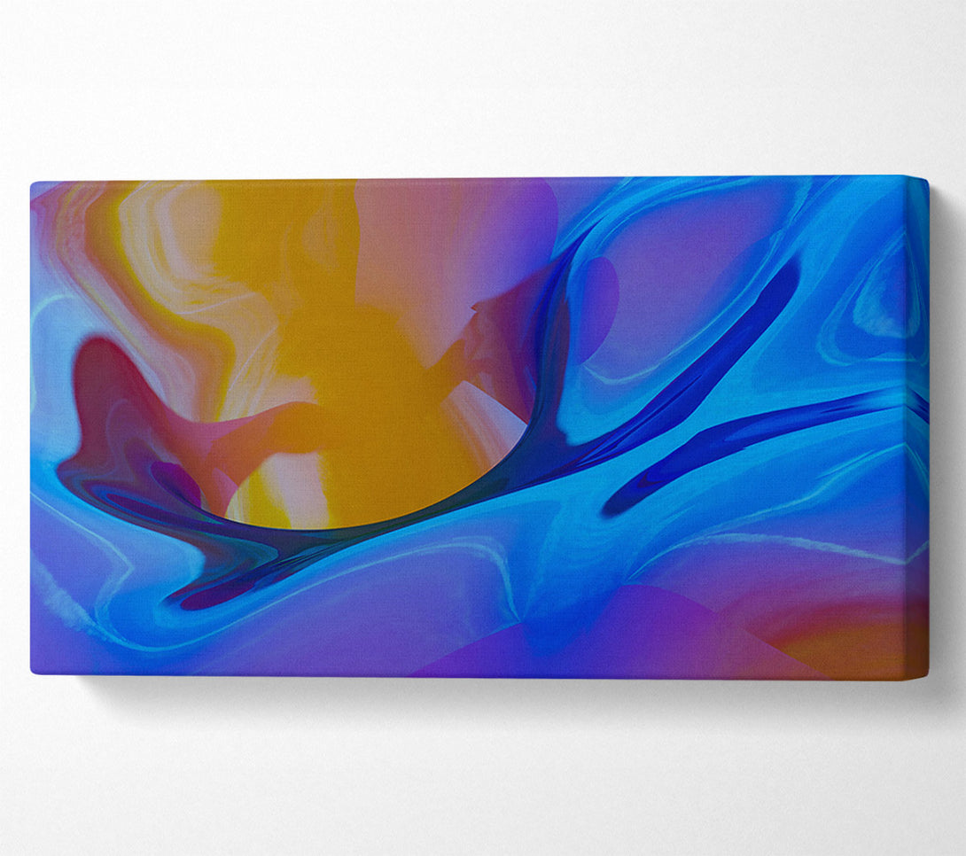  A Canvas Print of Azure Abstract Flow Canvas Print