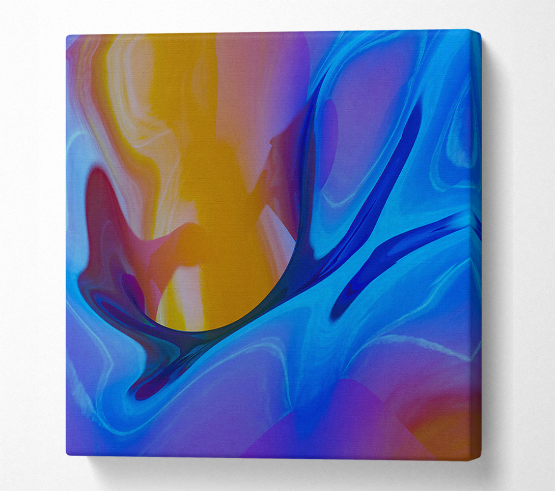  A Canvas Print of Azure Abstract Flow Canvas Print