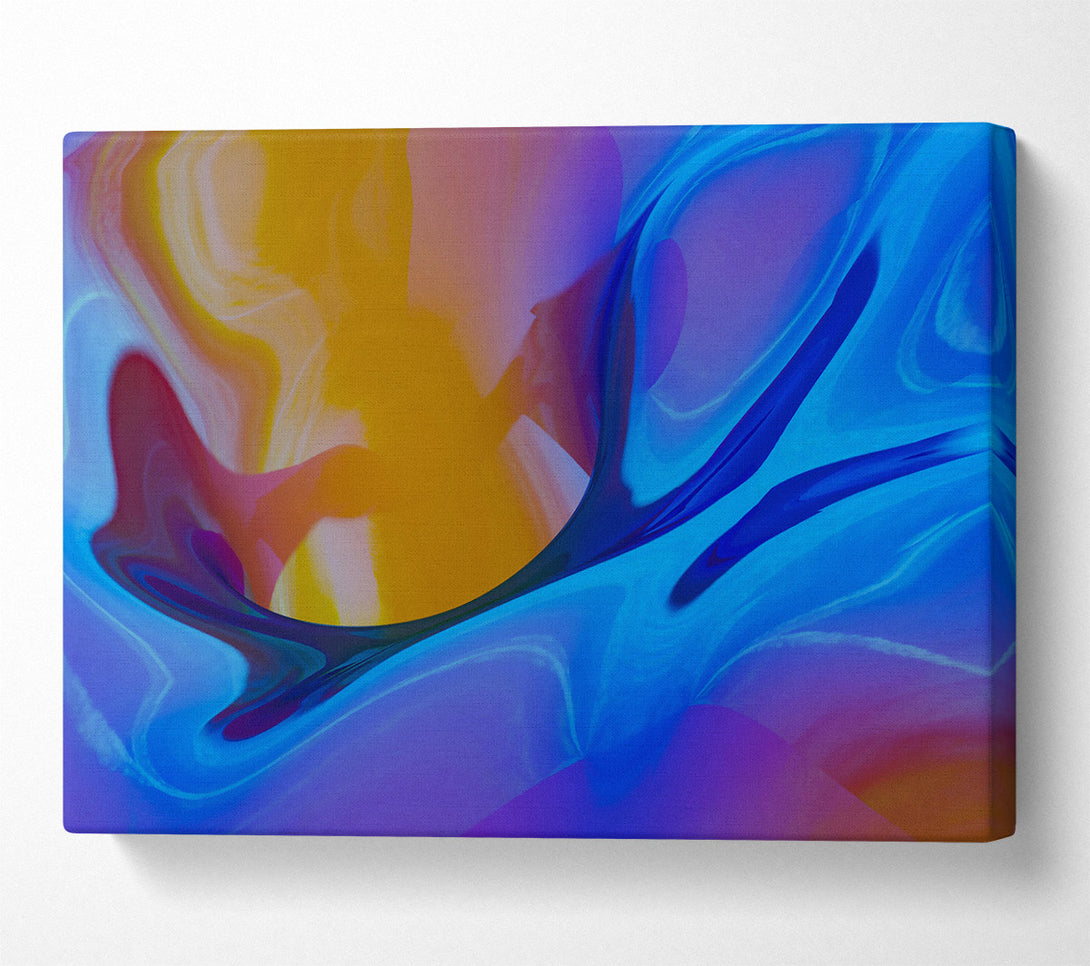  A Canvas Print of Azure Abstract Flow Canvas Print
