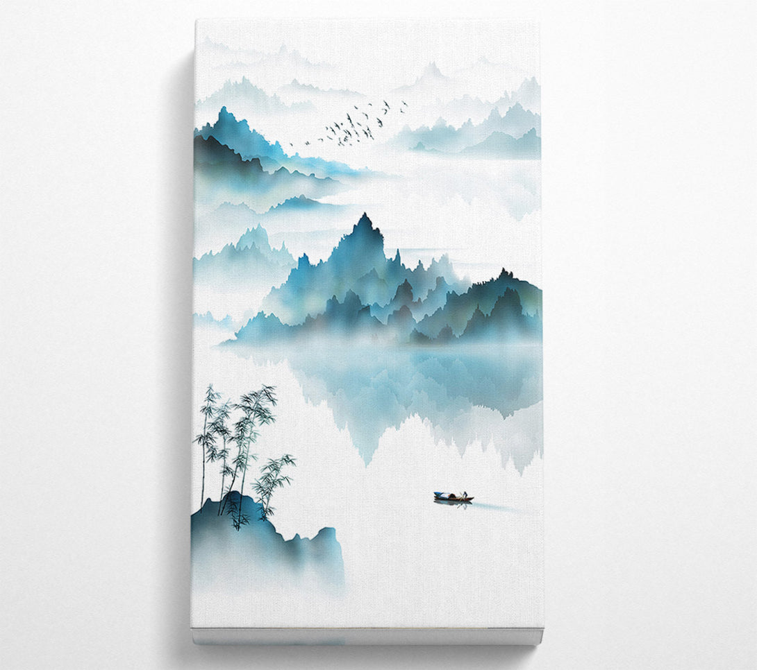  A Canvas Print of Blue And White Like With Boat Canvas Print