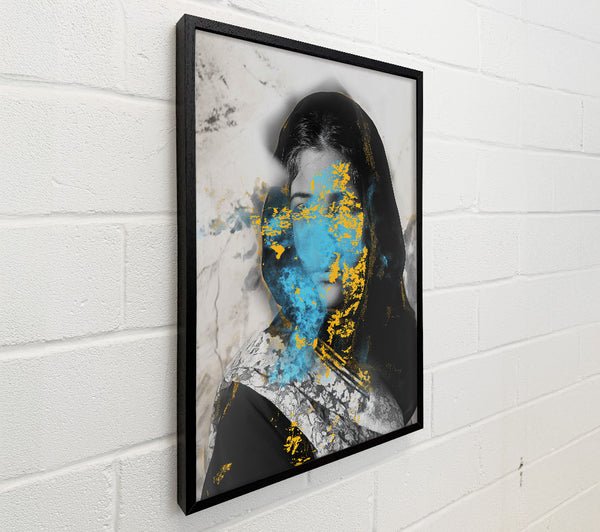 Blue And Yellow Distressed