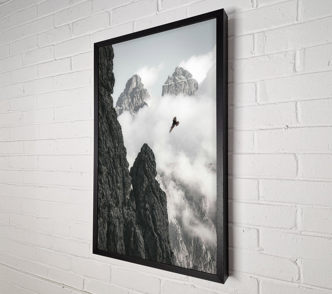  A Canvas Print of Grey Skies, Black Cliffs Canvas Wall Art