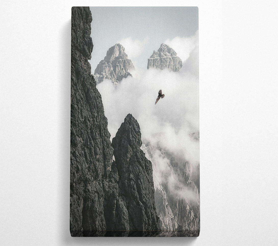  A Canvas Print of Grey Skies, Black Cliffs Canvas Wall Art