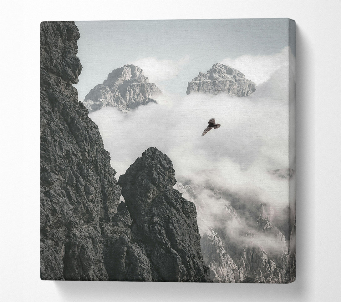  A Canvas Print of Grey Skies, Black Cliffs Canvas Wall Art