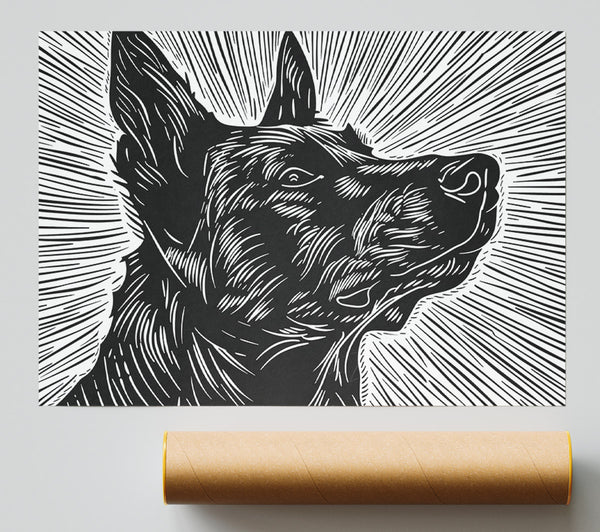 Black Dog'S Radiance Giclee Print