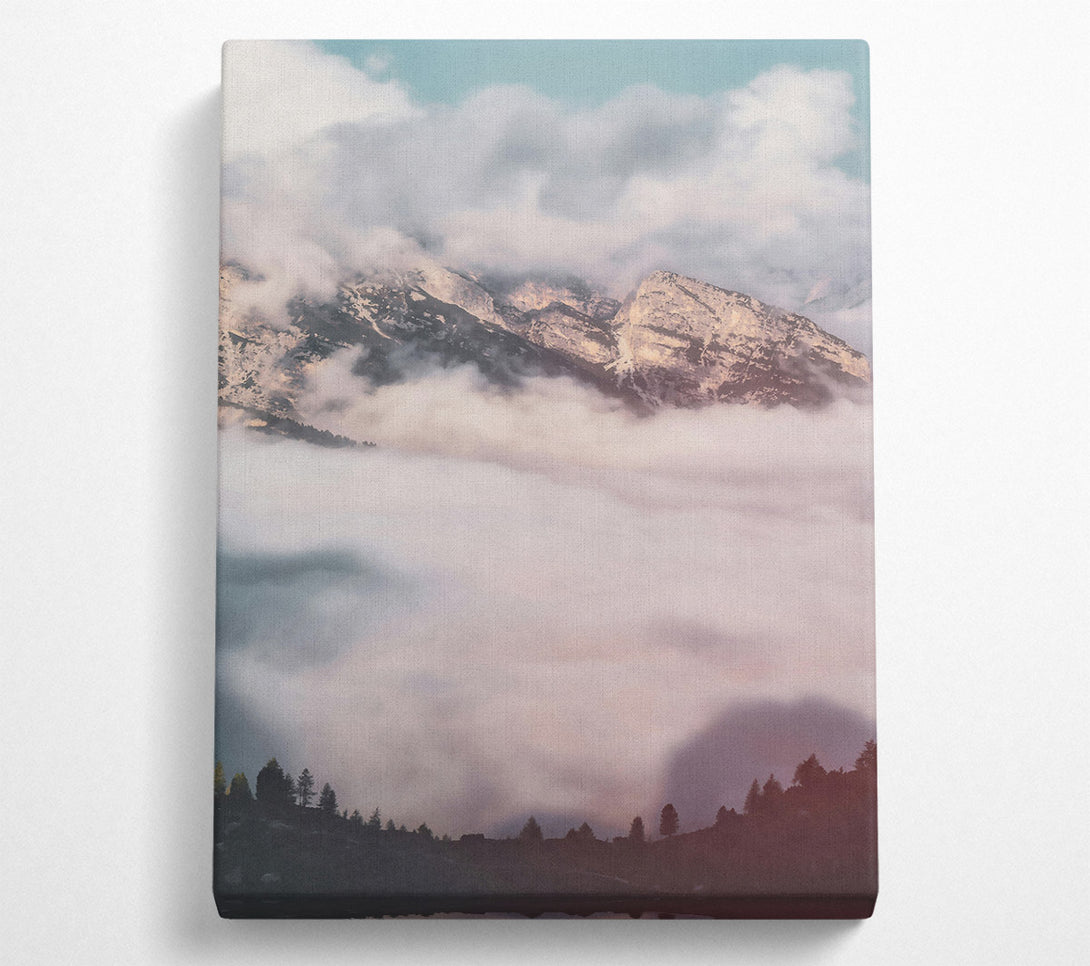  A Canvas Print of Pink Mountain Mist Canvas Print