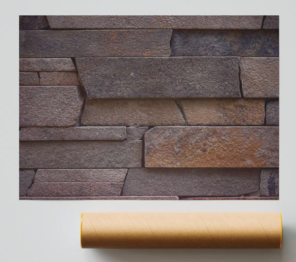 Rustic Brown Layers Giclee Print