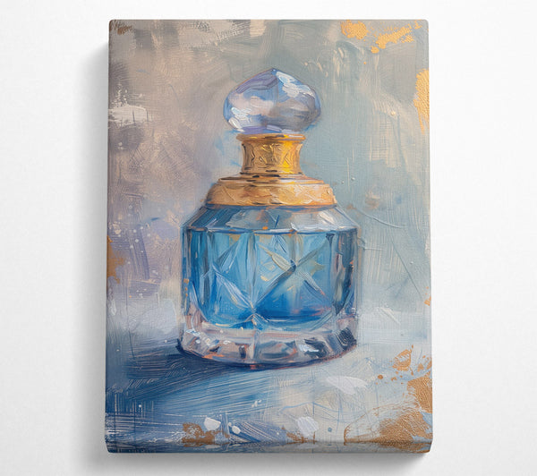  A Canvas Print of Blue Antique Perfume Bottle Canvas Wall Art