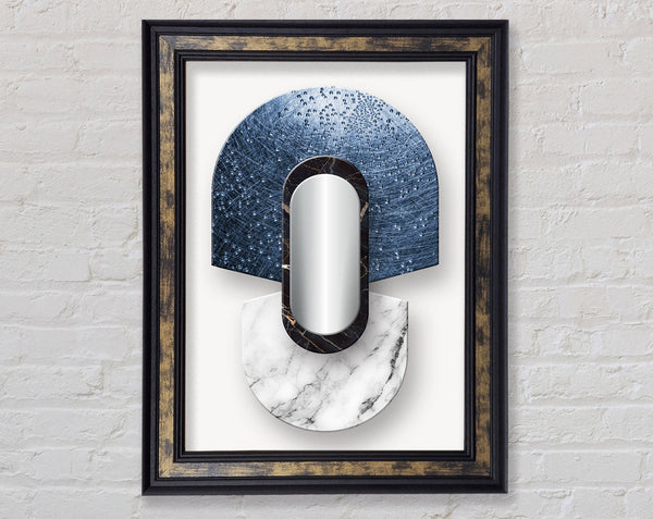 Blue Arch Abstract Framed Print