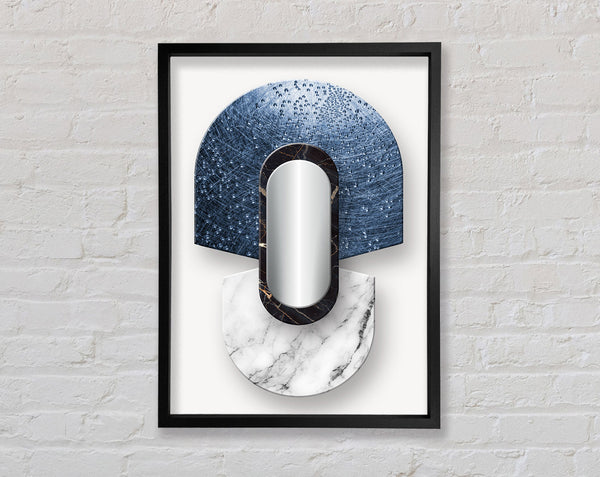 Blue Arch Abstract Framed Print