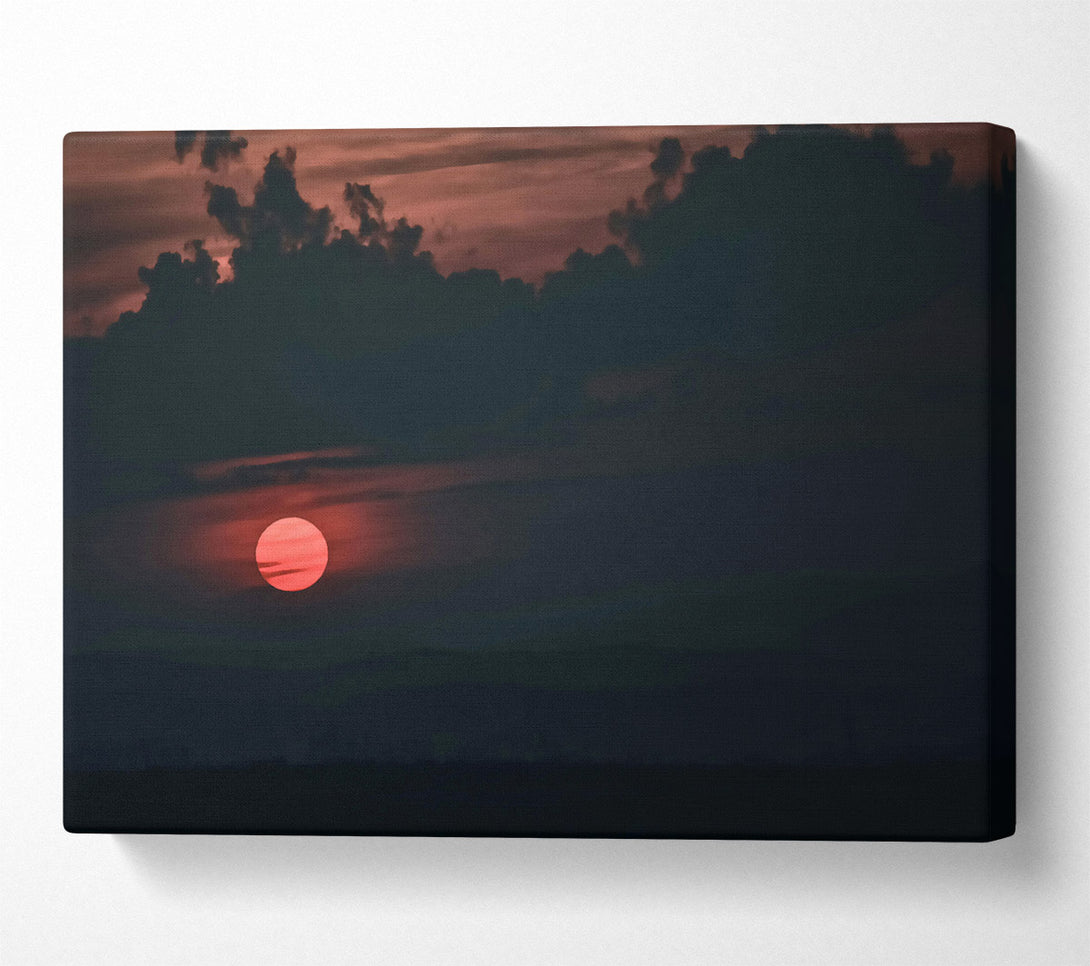  A Canvas Print of Crimson Sunset Glow Canvas Print