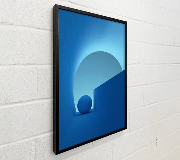 Blue Ball In Tunnel