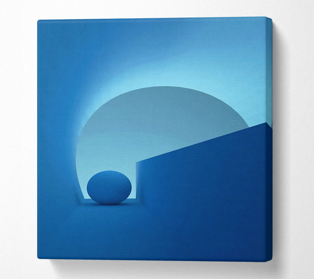  A Canvas Print of Blue Ball In Tunnel Canvas Wall Art