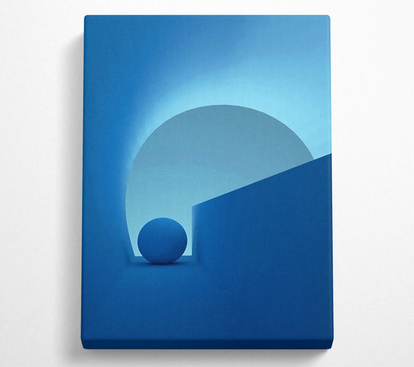  A Canvas Print of Blue Ball In Tunnel Canvas Wall Art