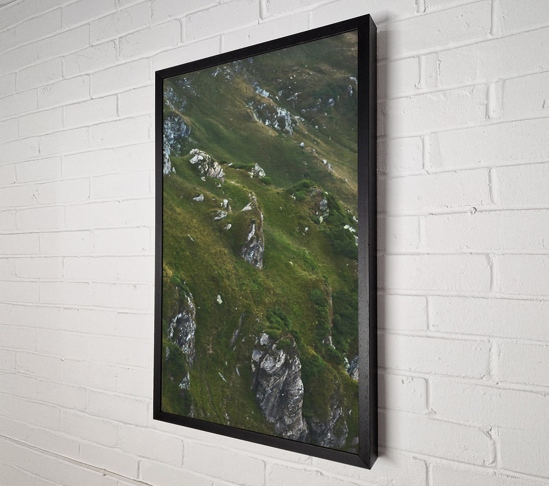  A Canvas Print of Green Mountain Cliffs Canvas Art