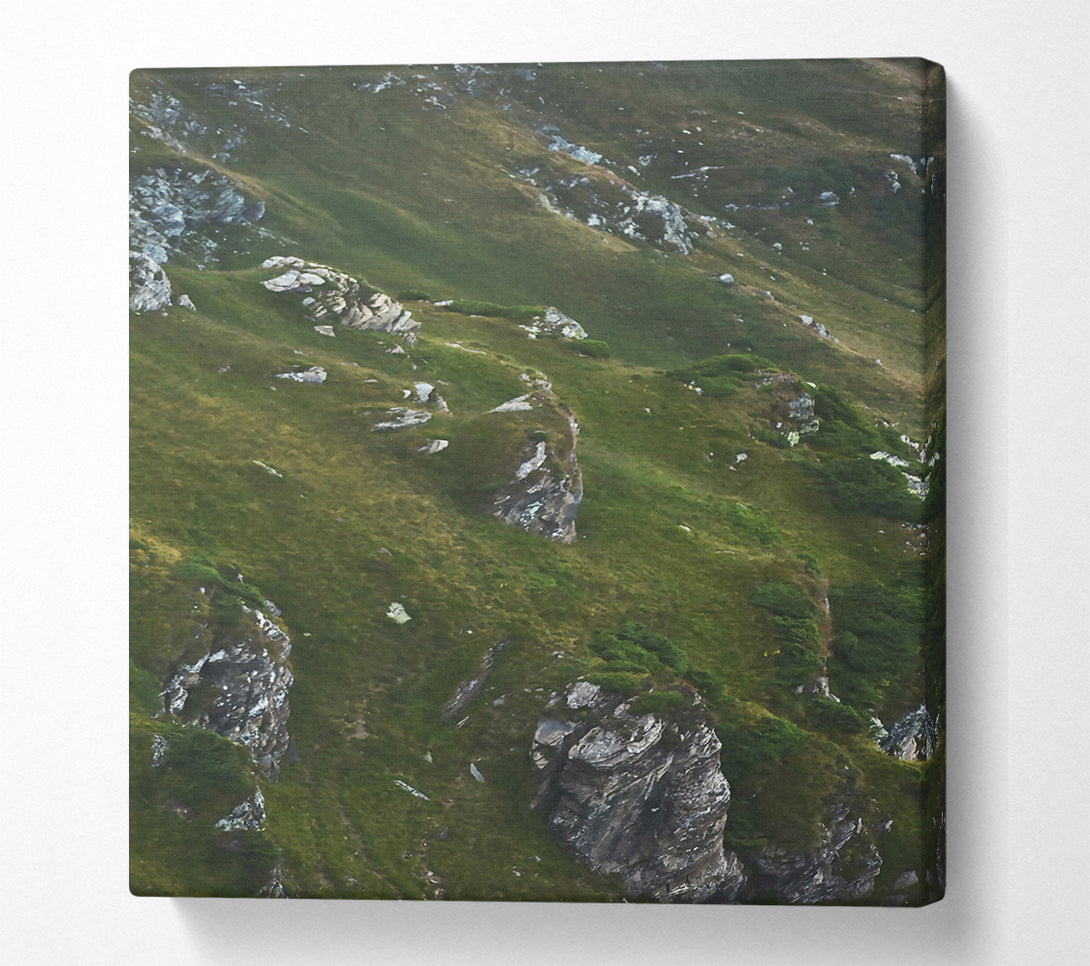  A Canvas Print of Green Mountain Cliffs Canvas Art