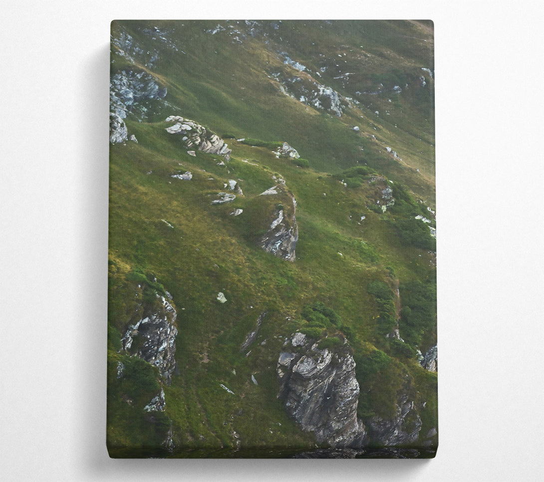  A Canvas Print of Green Mountain Cliffs Canvas Art