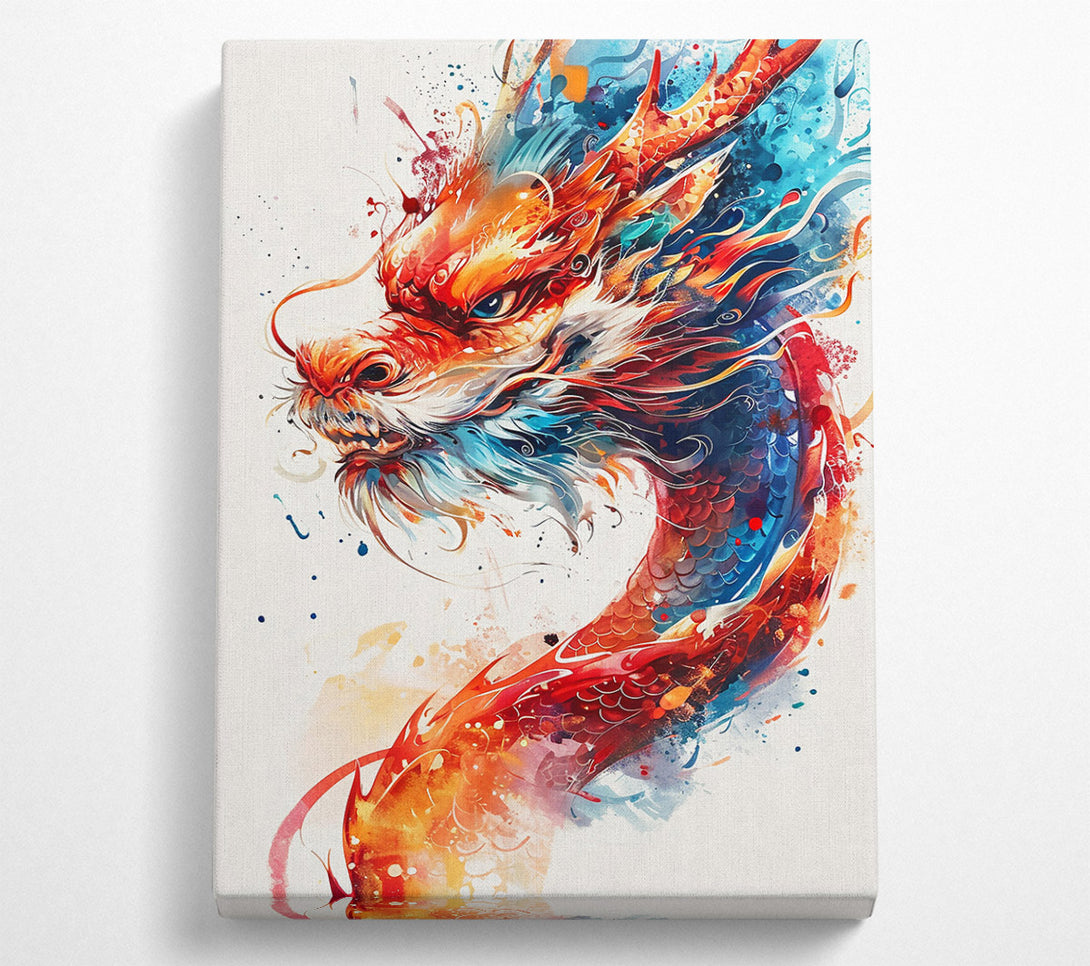  A Canvas Print of Crimson Dragon'S Fury Canvas Wall Art