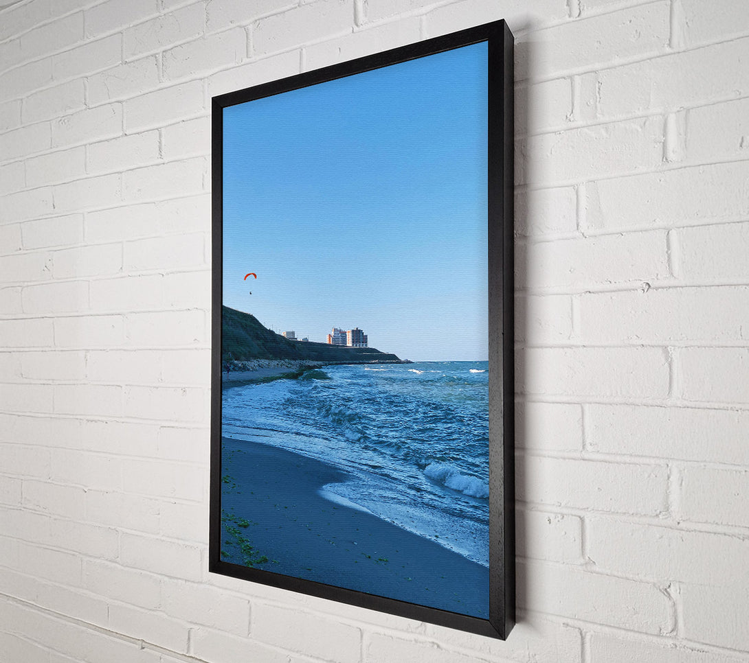  A Canvas Print of Blue Coastal Glimpse Canvas Print