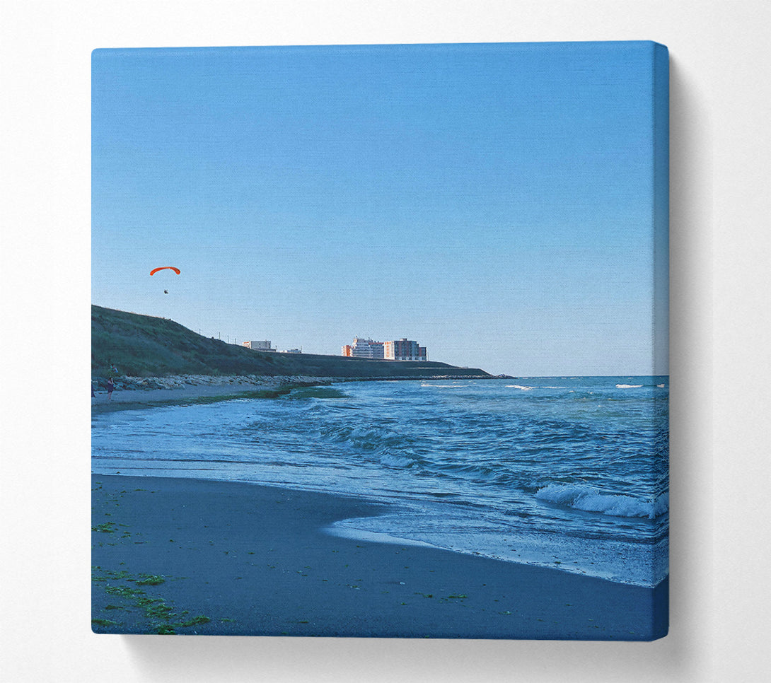  A Canvas Print of Blue Coastal Glimpse Canvas Print
