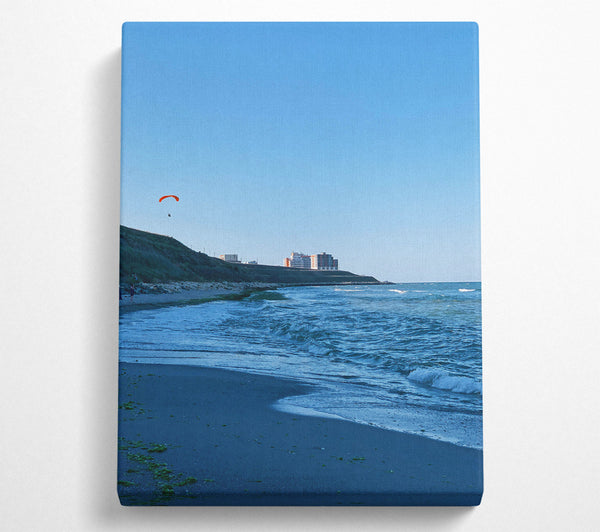  A Canvas Print of Blue Coastal Glimpse Canvas Print