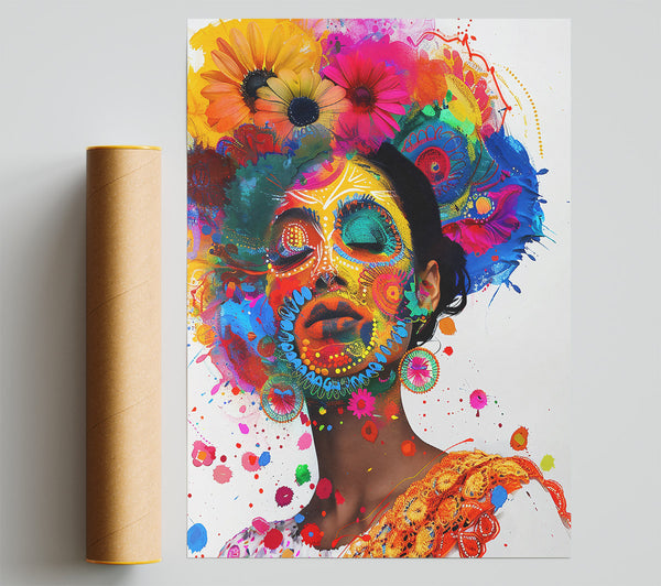 Orange Flower Bloom Print