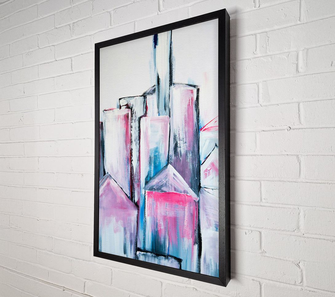  A Canvas Print of Pink Cityscape Dreams Canvas Wall Art