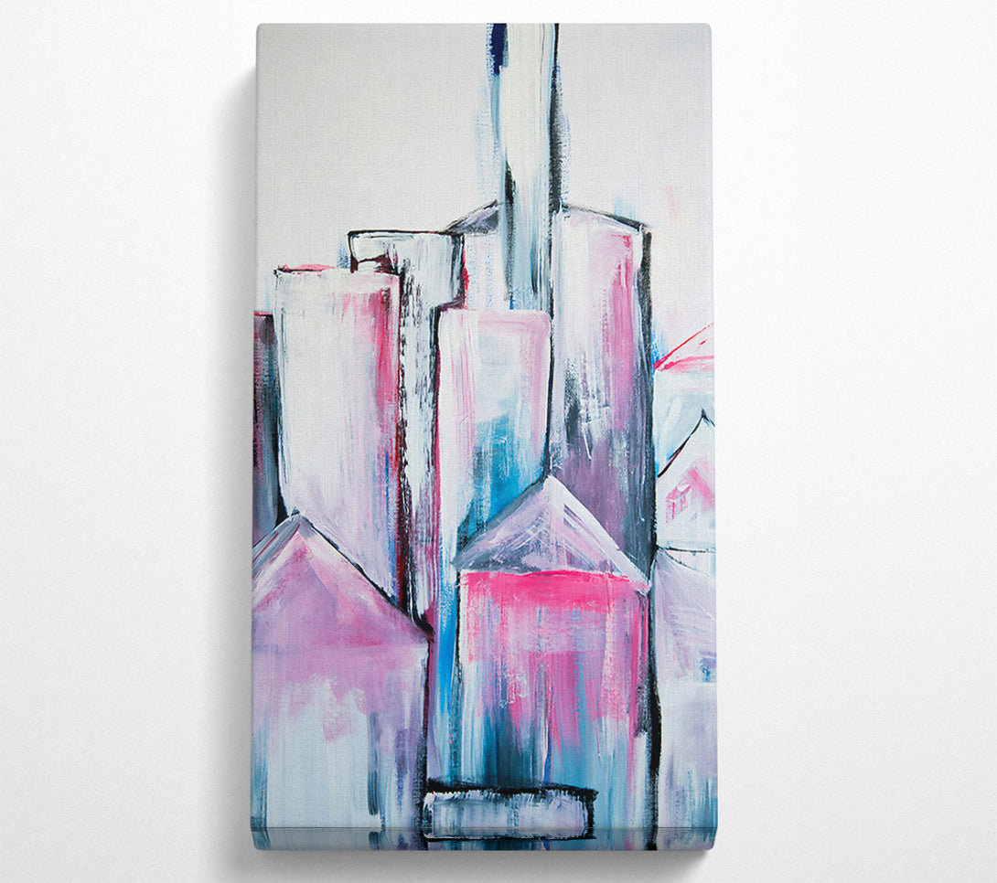  A Canvas Print of Pink Cityscape Dreams Canvas Wall Art