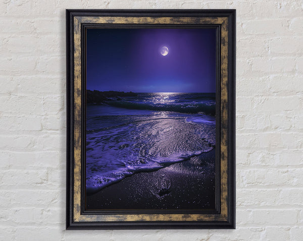 Blue Beach Sky Framed Print